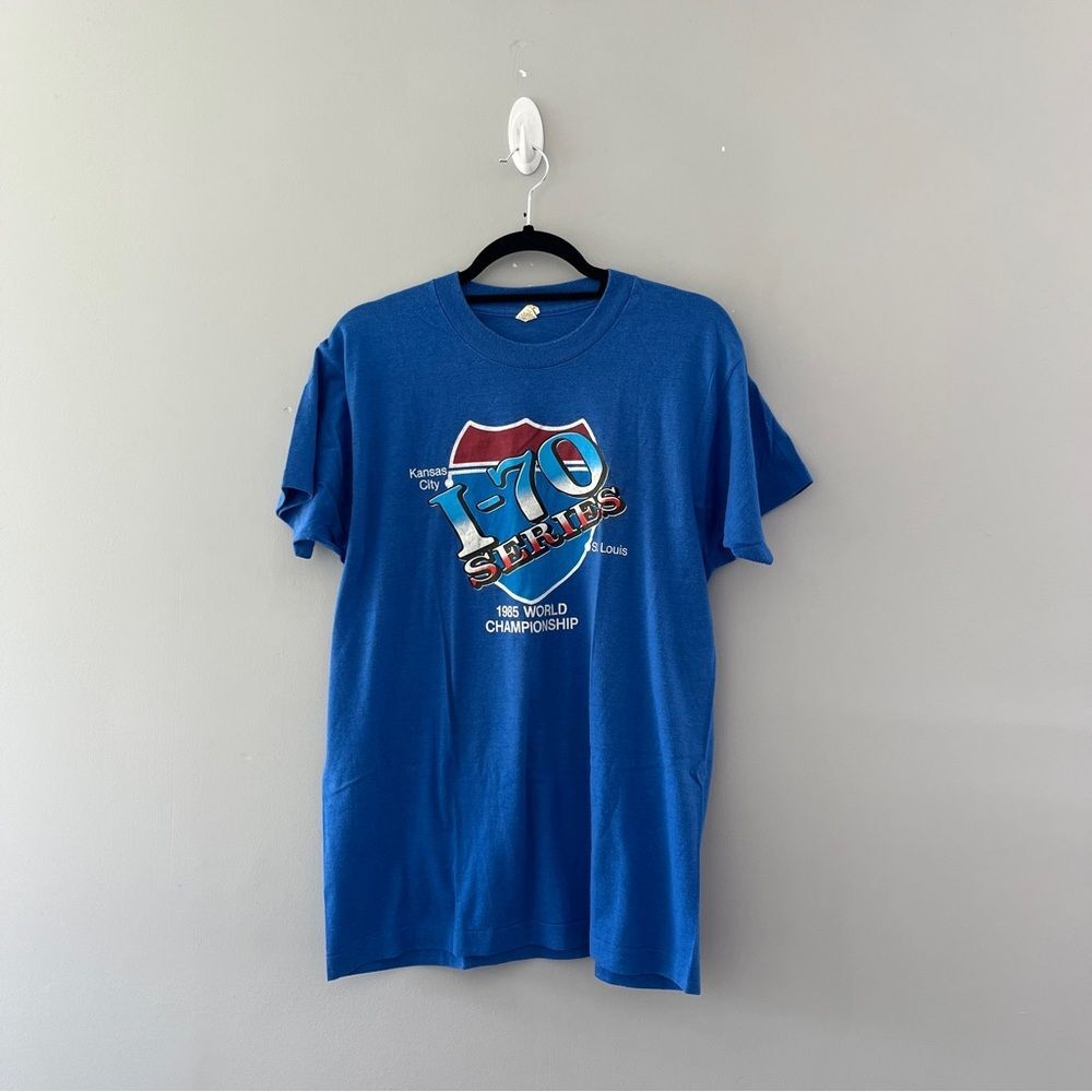 Vintage 1985 I-70 Series World Championship Graphic T-shirt Size XL